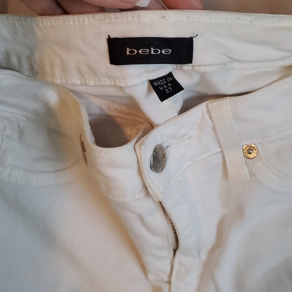 Bebe White Pants